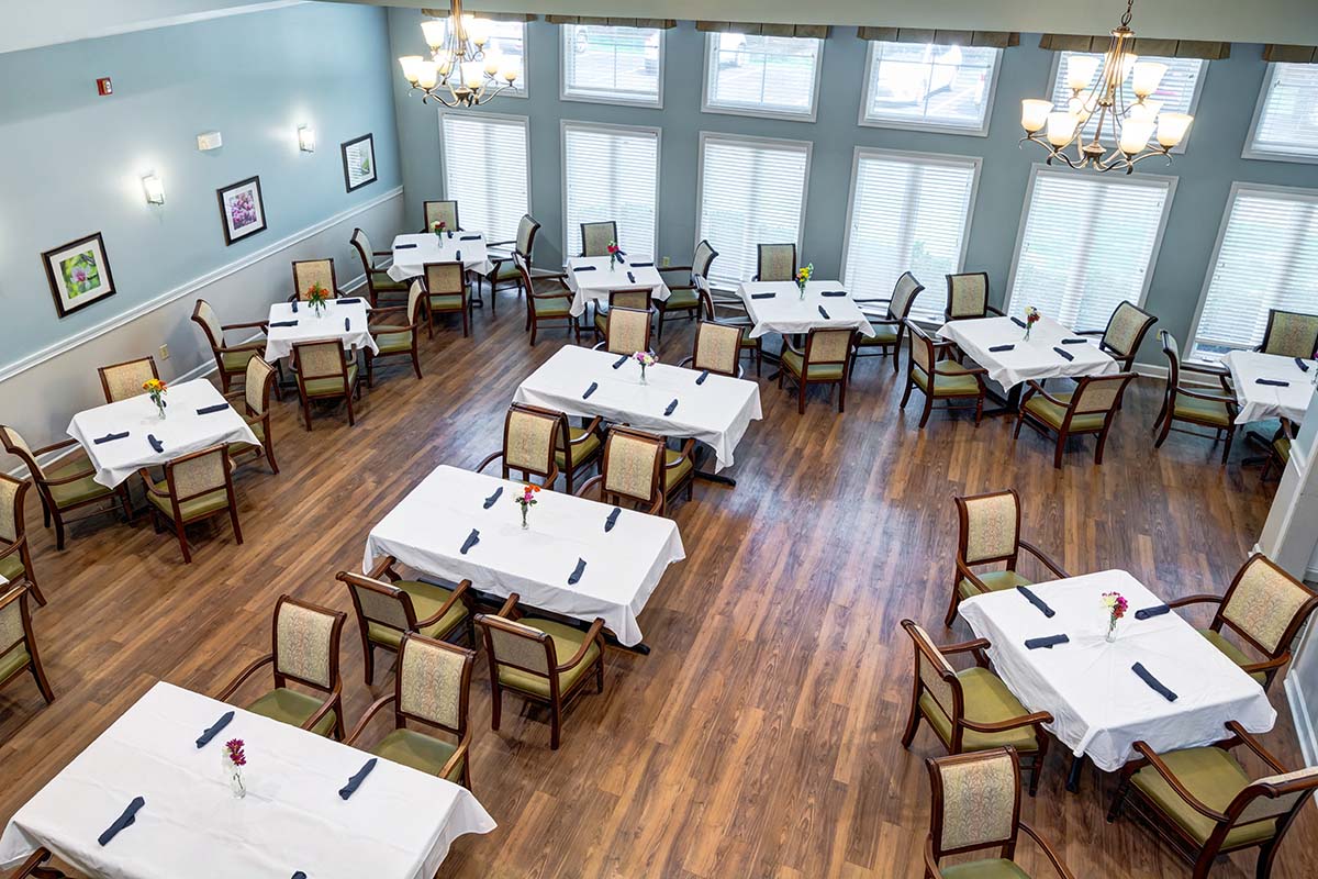 Castlewoods Place | Dining room from above