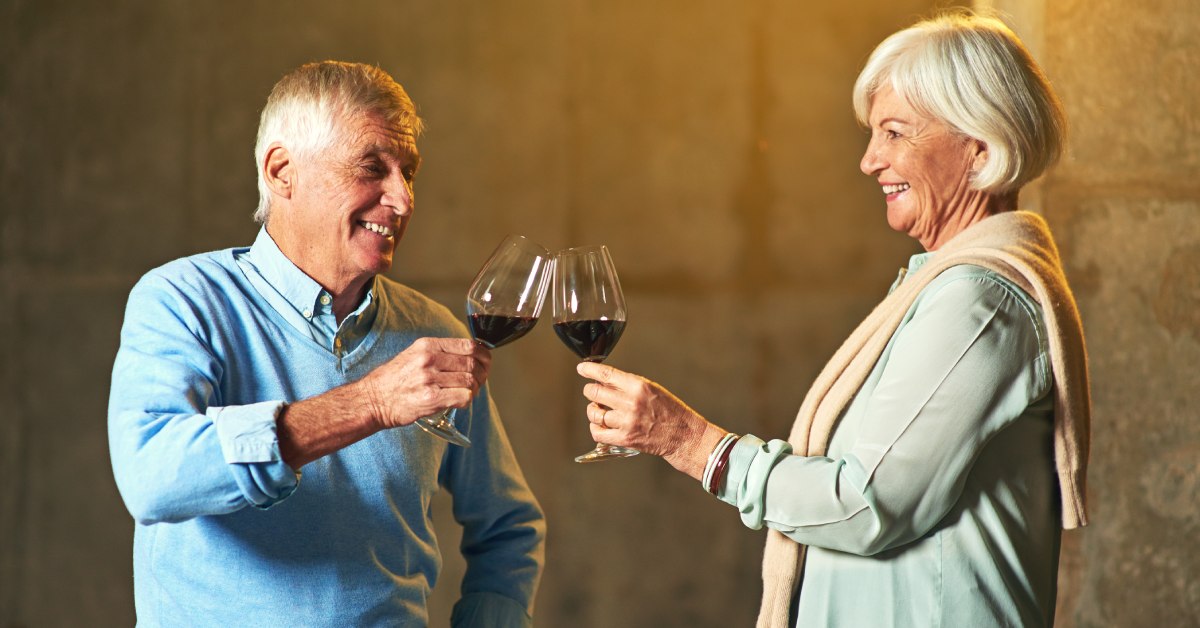 Creston Village | Seniors at a wine tasting