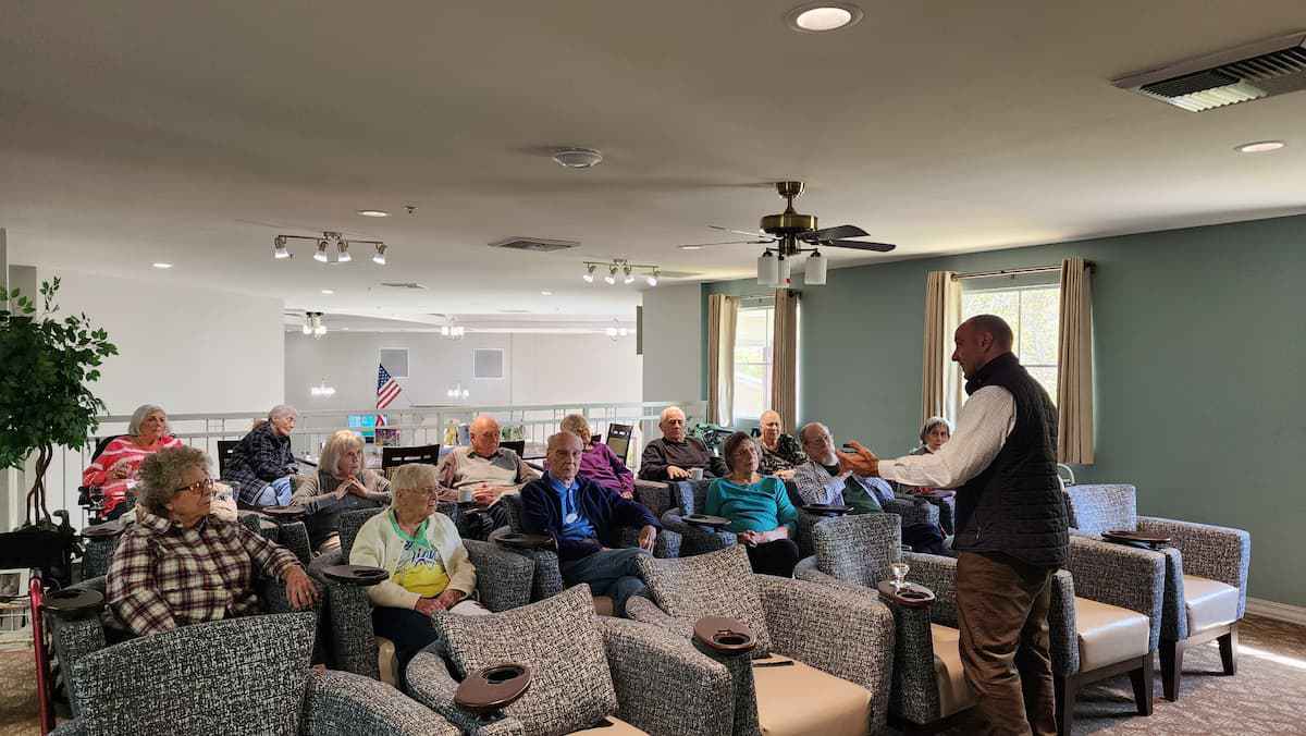 Creston Village | Rep. Jimmy Panetta talks with Creston Village residents