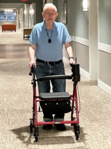 Pegasus Senior Living | Senior resident keeping his heart healthy with walking