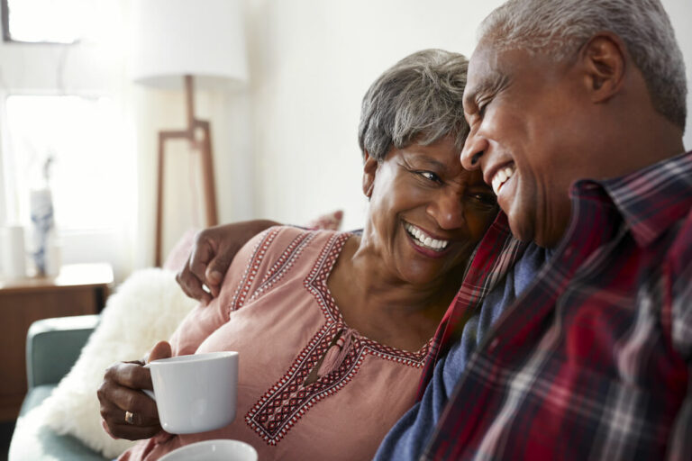 Pegasus Senior Living | Happy senior couple drinking coffee