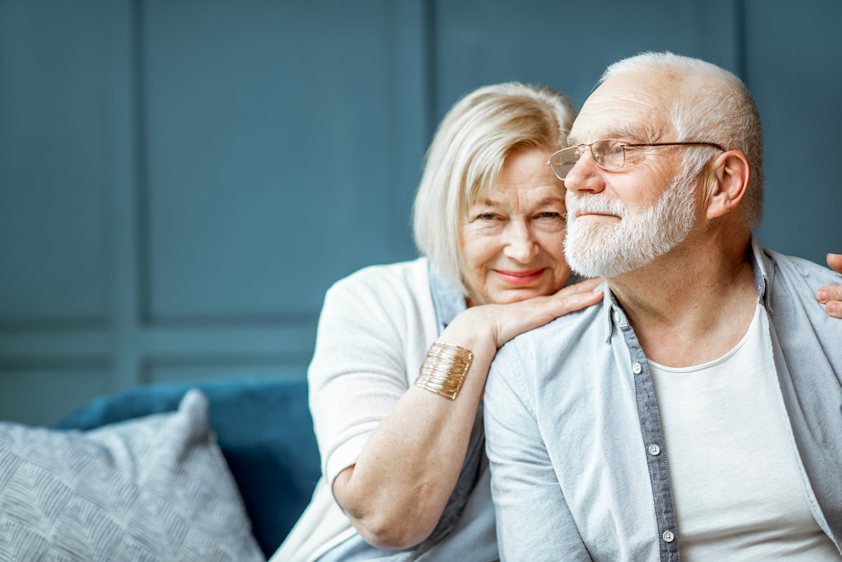 Evergreen Place | Senior couple embracing