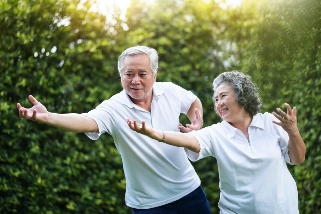 Evergreen Place | Residents participating in fitness activity