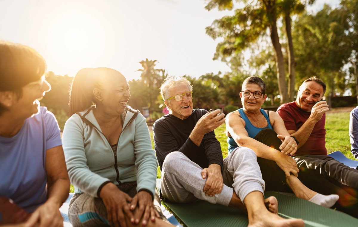 Gig Harbor Court | Seniors laughing outside at the park