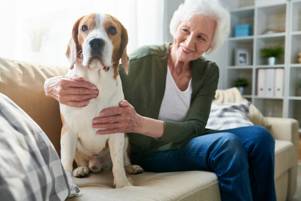 Greenhaven Place | Senior and her dog on the couch