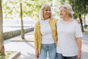 Historic Roswell Place | Two Senior Women At The Park