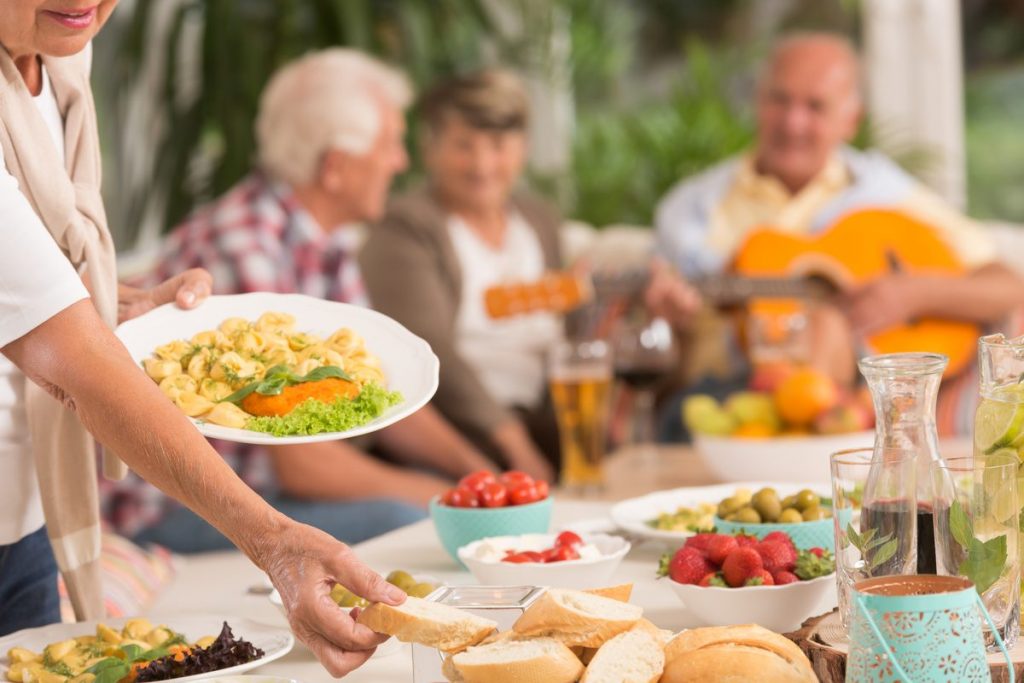 Laketown Village | Seniors at cookout