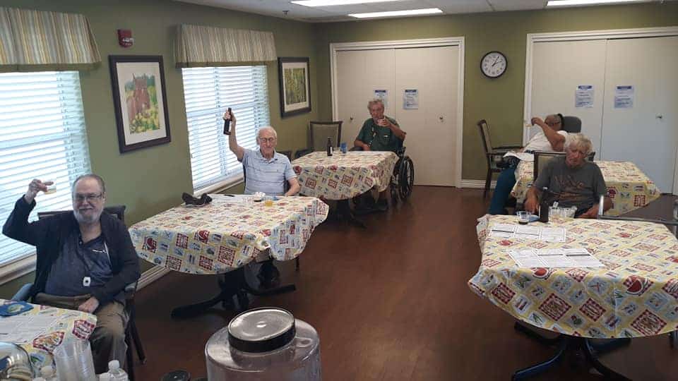 Parmer Woods North Austin | Seniors at tables