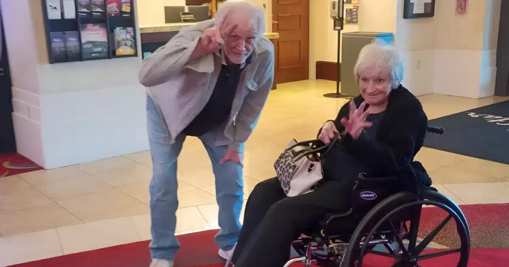 Residents using senior living transportation