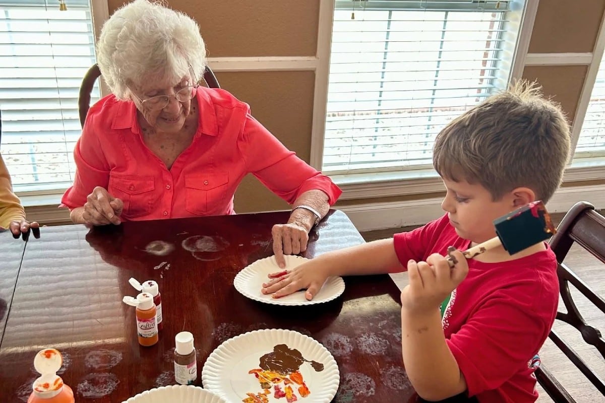 Intergenerational Art Connects at Pegasus Landing