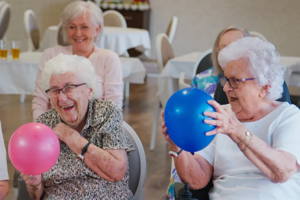 Senior women participating in an activity