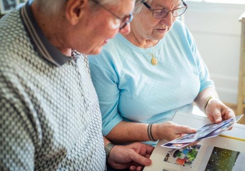 Pegasus Landing of San Marcos | Residents looking at photos