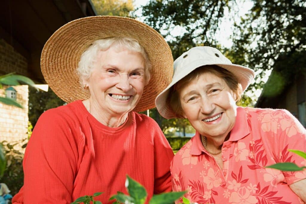 Pegasus Landing of South Plains | Two Senior Women Gardening