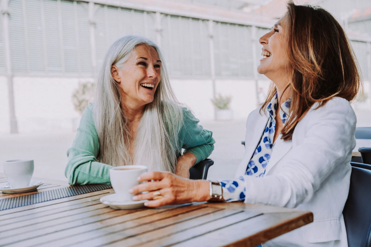 Senior discussing housing with team member