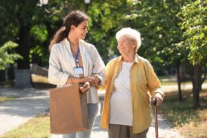 Pegasus Landing of Town Square | Senior getting help walking
