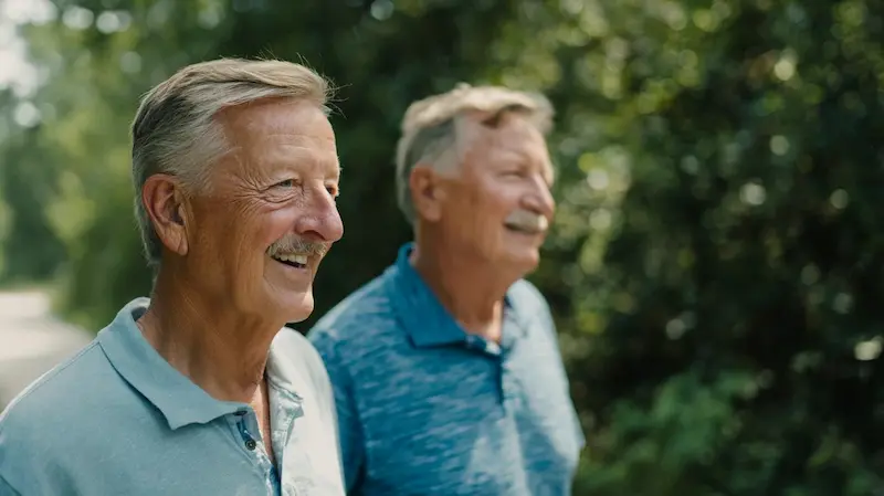 Pegasus Preserve of Clear Lake | Two senior men going for a walk