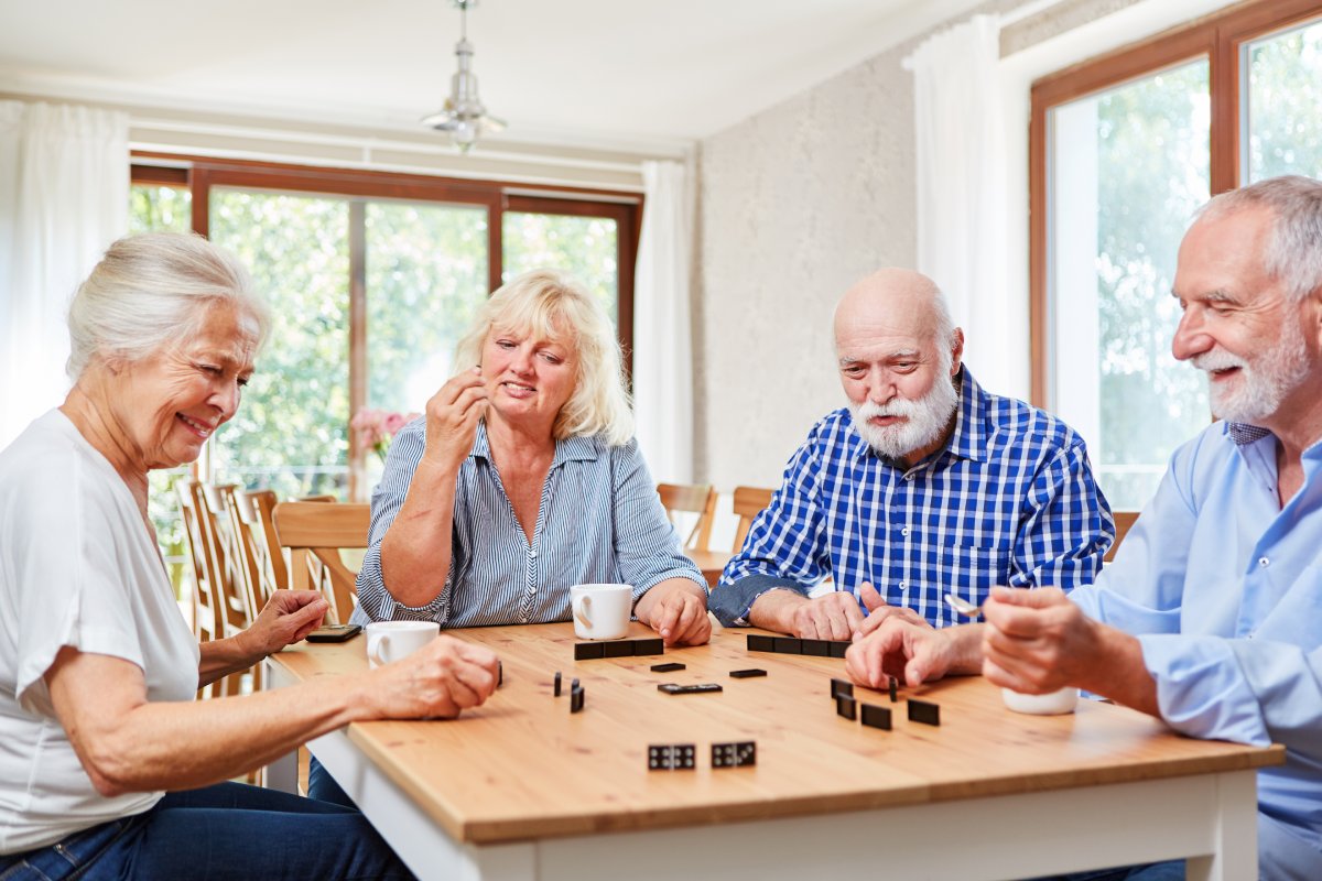 Ridgeland Place | Group of seniors playing a game