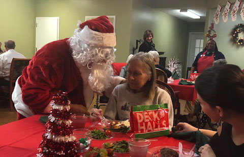 Ridgeland Place | Santa makes the rounds at Christmas party