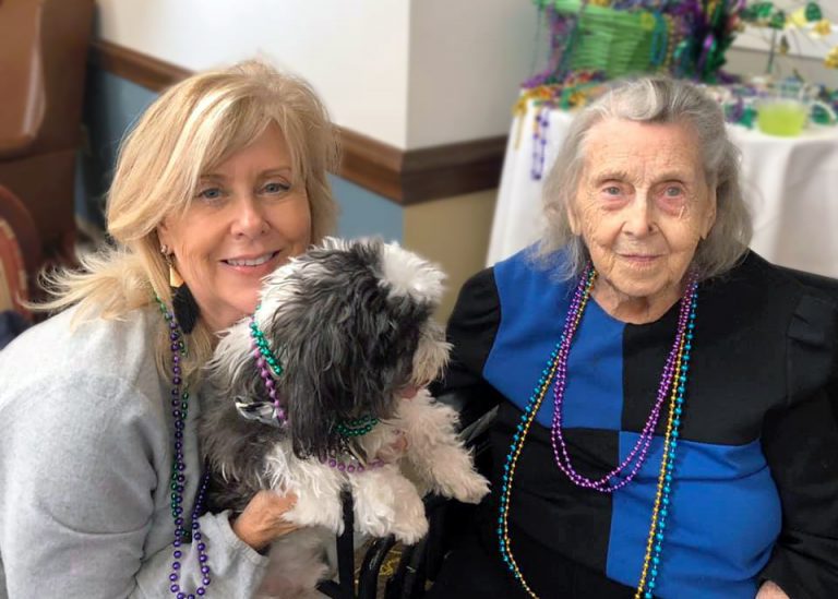 Ridgeland Place | Senior women with dog