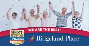Ridgeland Place | Seniors celebrating Best of Memory Care Award