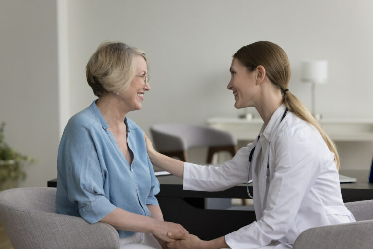 Pegasus Senior Living | Senior woman sitting with her doctor