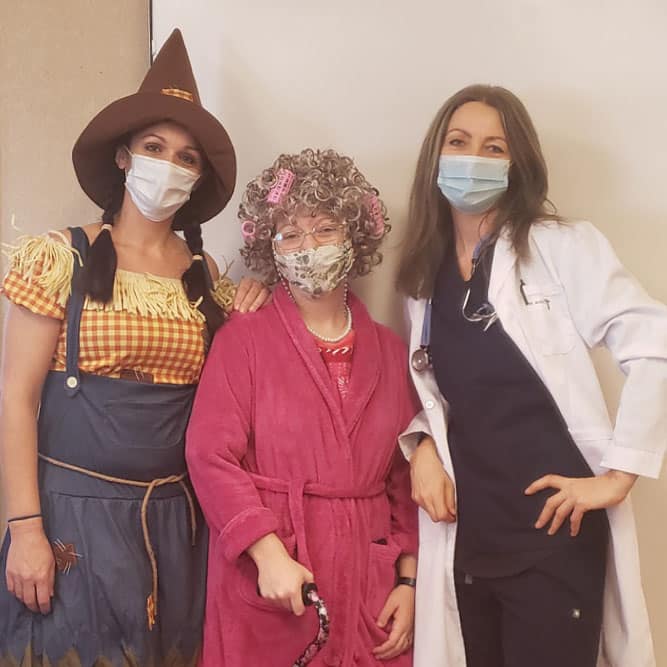 Pegasus Senior Living | Jasmina and her coworkers in costumes