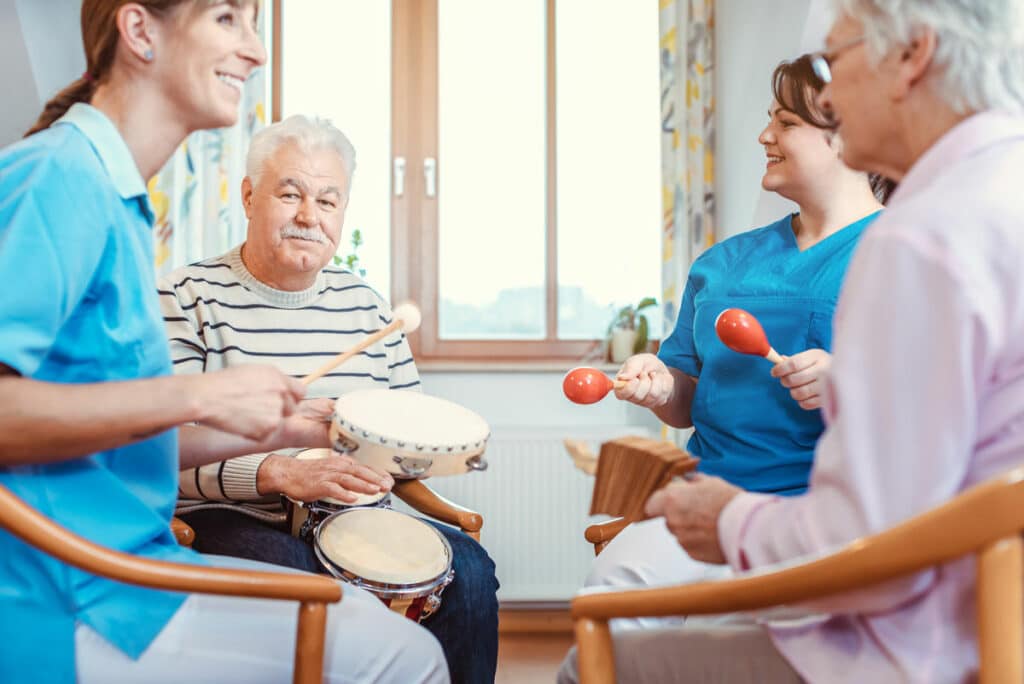 South Hill Village | Seniors making music together