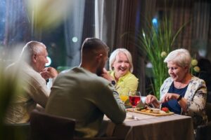 South Hill Village | Seniors dining late at night