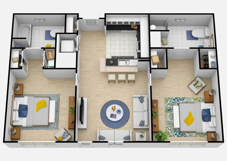 The Courtyards at Mountain View | Two Bedroom Two Bathroom Assisted Living