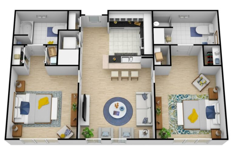 The Courtyards at Mountain View | Two Bedroom Two Bathroom Assisted Living