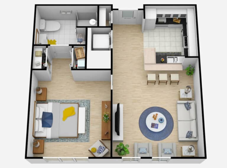 The Courtyards at Mountain View | One Bedroom Independent Living
