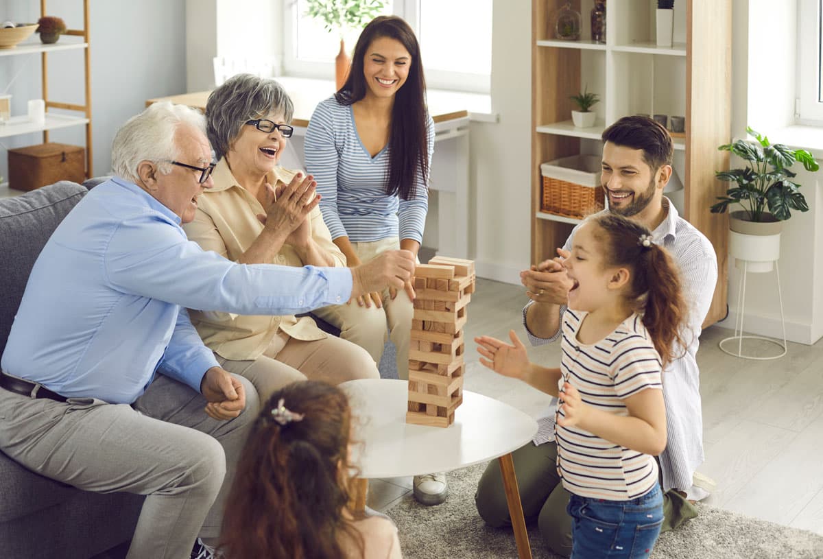 Pegasus The Courtyards at Mountain View | Family playing games together