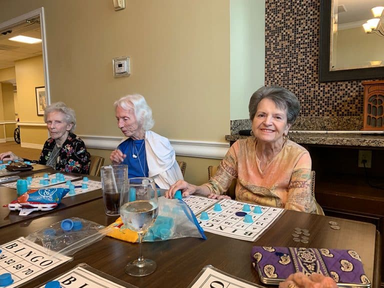 The Farrington at Tanglewood | Seniors playing Bingo
