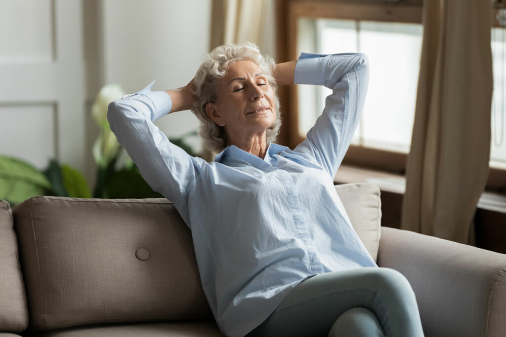 Pegasus Senior Living | Senior woman relaxing