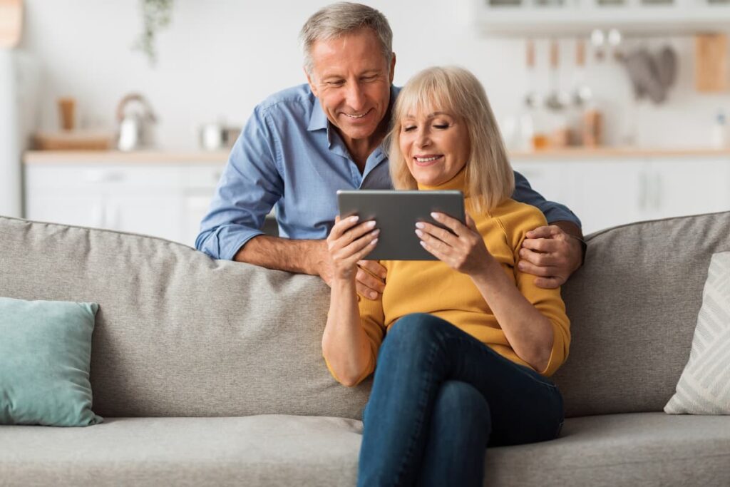 Pegasus Senior Living | Couple using tablet at home