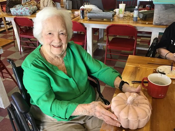 The Renaissance of Florence | Resident with pumpkin sculpture