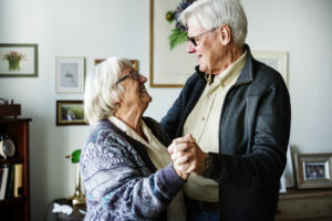 The Seasons of Reno | Happy senior couple dancing