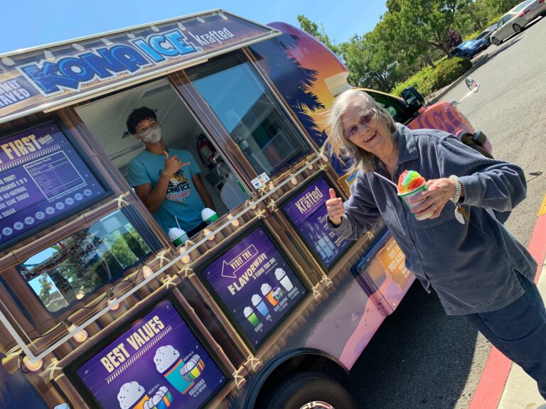 The Village at Rancho Solano | Resident enjoying ice cream