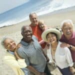 Whispering Winds of Apple Valley | Group of seniors at beach
