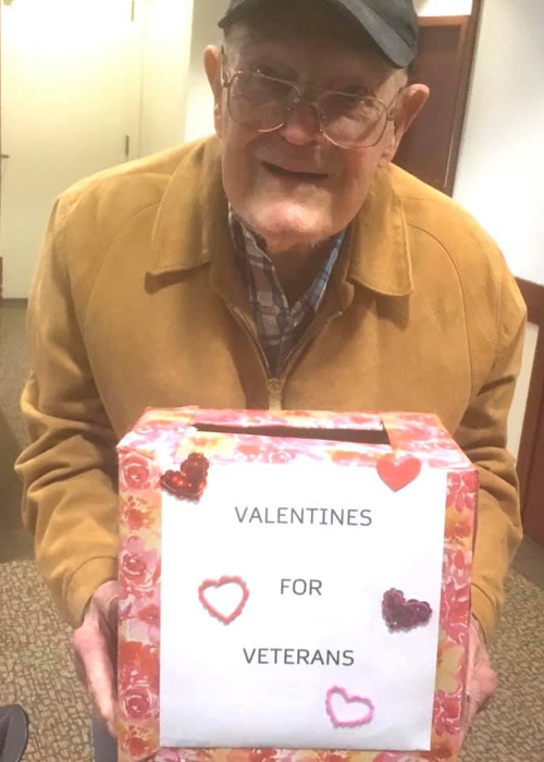 Pegasus Senior Living | Valentines for Veterans activity
