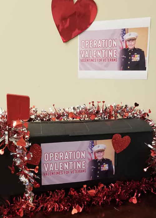 Pegasus Senior Living | Valentines for Veterans activity