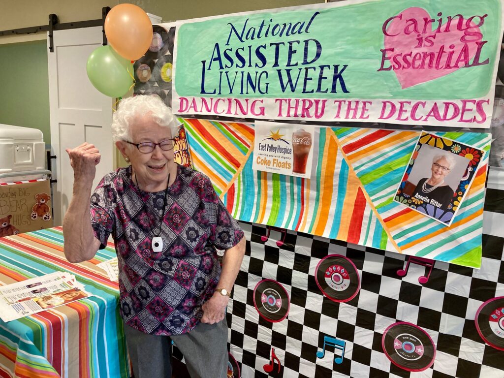 Pegasus Senior Living | Senior at dance party