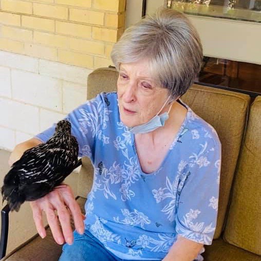 Pegasus Senior Living | Resident with duck