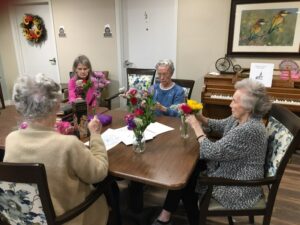 Castlewoods Place | Residents make bouquets