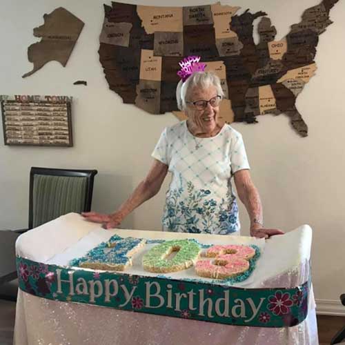 senior woman at her 108th birthday