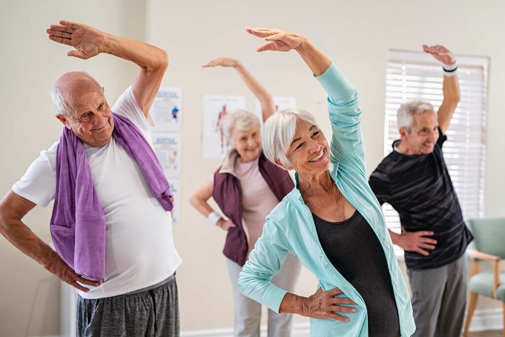 Ridgeland Place | Ridgeland assisted living seniors stretching