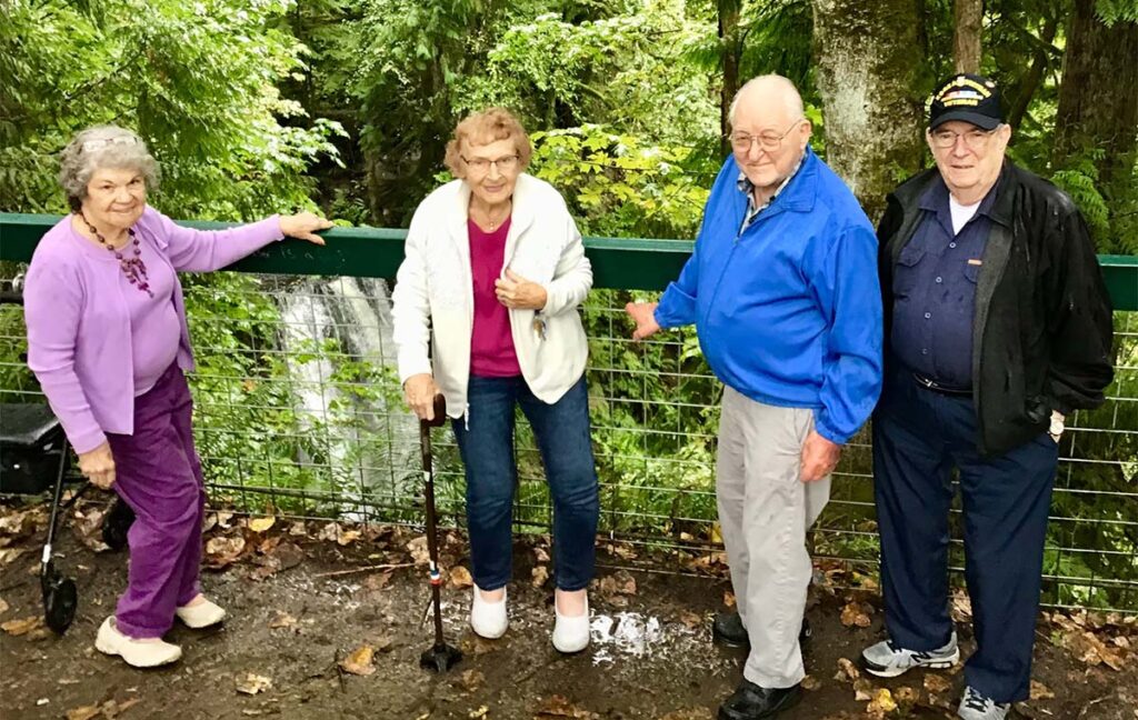 The Rivers at Puyallup | Residents visiting Victor Falls