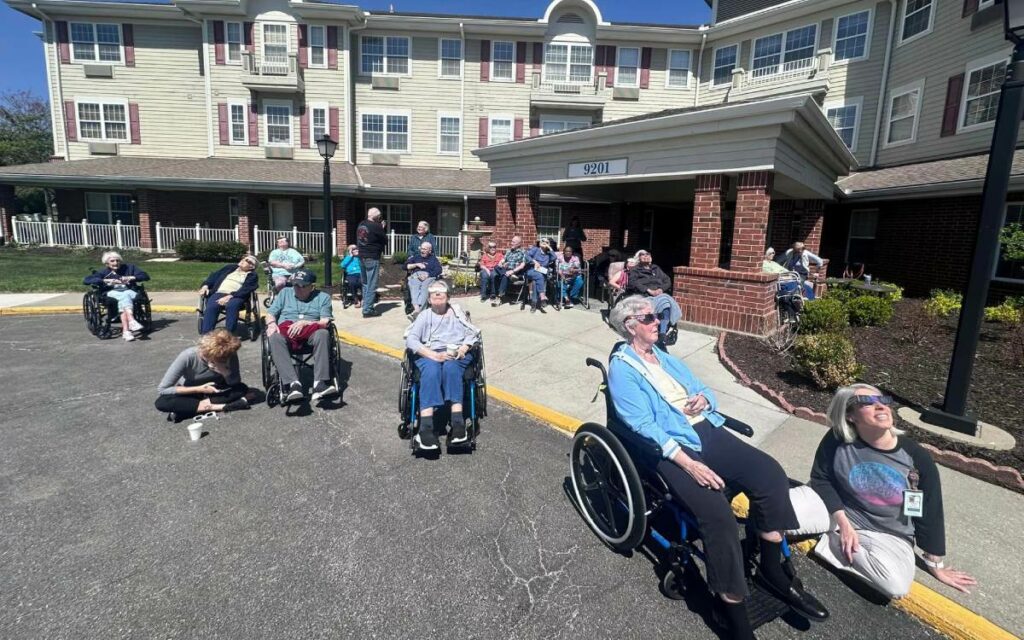 Glenwood Village of Overland Park | The eclipse was a major attraction for luxury senior assisted living residents in Overland Park, Kansas.