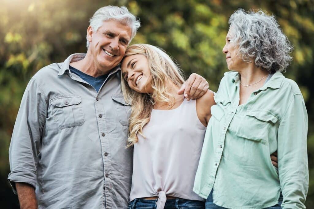 Pegasus Landing of Chisholm Trail | Seniors and daughter on a walk